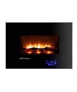 Orbegozo 8000 Chimenea Electrica Efecto Fuego Real - Potencia 1800W - Panel de Control Tactil - 5 Niveles de Intensidad de Llama