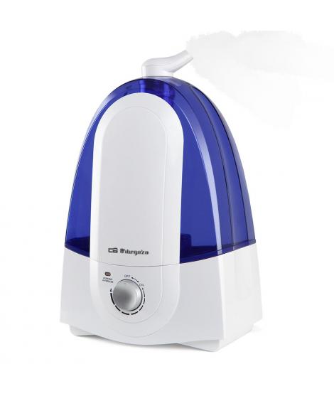 Orbegozo HU 2050 Humidificador Ultrasonico - Regula Humedad y Purifica el Aire - Silencioso - Vapor Frio - Autonomia 17H - Capac