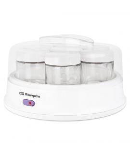 Orbegozo YU 2350 Yogurtera Casera - Prepara Yogures Cremosos y Naturales en Casa - 7 Vasos de Cristal de 200ml - Temperatura Con