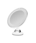 Orbegozo ESP 1010 Espejo Cosmetico con Luz LED - Aumento 10X - Ventosa Ajustable - Diametro 17cm - Luz Blanca para Corregir Impe