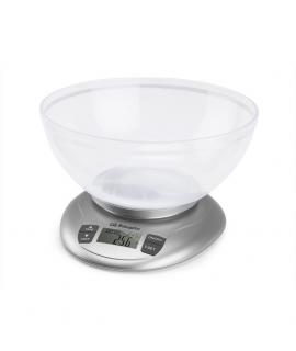 Orbegozo PC 2017 Bascula de Cocina Digital - Precision y Versatilidad en tus Recetas - Capacidad 3.5kg - BOL Transparente - Func