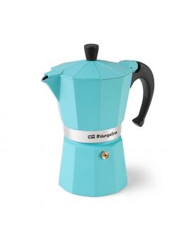 Orbegozo KFV 645 Cafetera de Aluminio - Prepara 6 Tazas de Cafe en Minutos - Compatible con Diferentes Tipos de Cocinas - Mango 