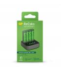 GP ReCyko B421 Dock Pack de Cargador Everyday USB 4 Espacios + Base de Carga + 4 Pilas Recargables 2100mAh AA