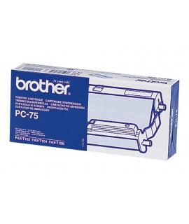 Brother PC75 Cartucho y Rollo de Transferencia Termica Original - 1 Rollo