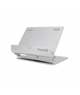 Tooq Soporte de Sobremesa para Tablet hasta 10" - Inclinable y Giratorio - Base Antideslizante - Color Plata