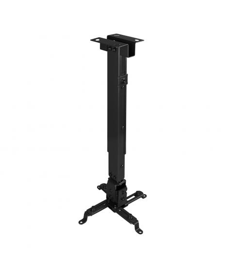 Tooq Soporte Universal de Techo para Proyector - Inclinable y Giratorio - Peso Max 20Kg - Color Negro