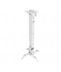 Tooq Soporte Universal de Techo para Proyector - Inclinable y Giratorio - Peso Max 20Kg - Color Blanco