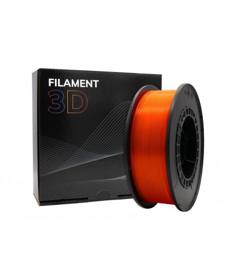 Filamento 3D PLA - Diametro 1.75mm - Bobina 1kg - Color Naranja Fluorescente