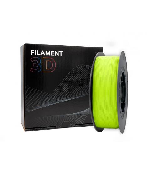 Filamento 3D PLA - Diametro 1.75mm - Bobina 1kg - Color Amarillo Fluorescente