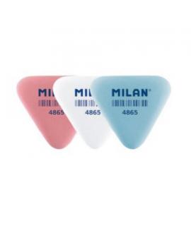 Milan 4865 Goma de Borrar Triangular Flexible - Miga de Pan - Caucho Sintetico - Colores Surtidos