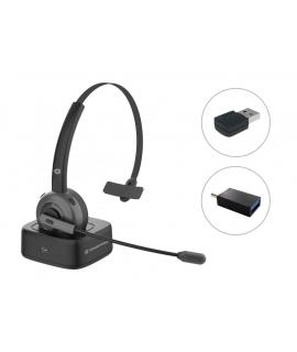 Conceptronic Auricular Mono Bluetooth con Microfono Giratorio y Flexible - Cancelacion de Ruido - Adaptador de Audio Bluetooth -