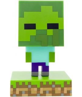 Paladone Minecraft Icon Lampara Minecraft Zombie - Plastico BDP - Alimentacion con Pilas - Tamaño 11cm de Altura