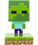 Paladone Minecraft Icon Lampara Minecraft Zombie - Plastico BDP - Alimentacion con Pilas - Tamaño 11cm de Altura
