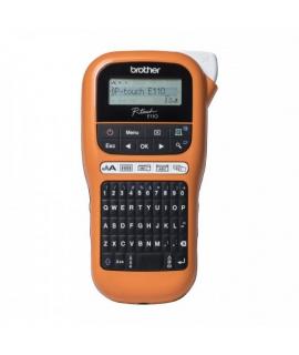 Brother PT-H110VP Rotuladora Electronica Portatil - Pantalla LCD - 200 Simbolos - Velocidad 20mms - Color Negro/Naranja