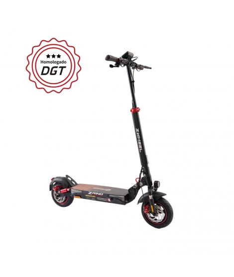 Zwheel ZRino Patinete Electrico Motor 600W - Homologado DGT - Suspension Delantera y Trasera - Velocidad hasta 25Km/h - Autonomi