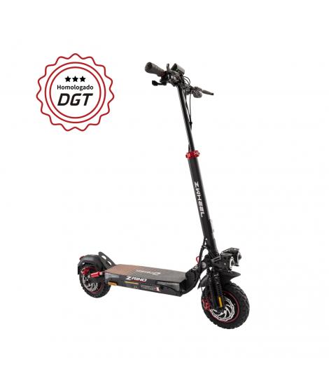 Zwheel ZRino Duo Patinete Electrico Motor 2x 500W - Homologado DGT - Suspension Delantera y Trasera - Ruedas Off-Road 10" - Velo