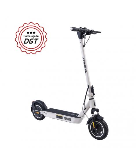 Zwheel ZFox Max Artic White Patinete Electrico Motor 400W - Homologado DGT - Velocidad hasta 25Km/h - Autonomia hasta 50km - 3 M