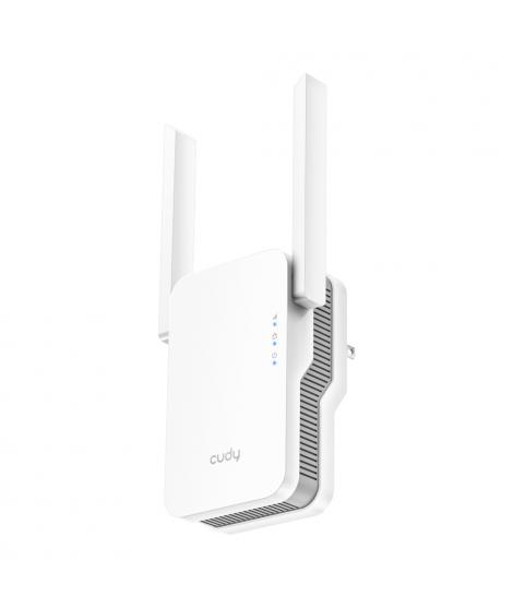 Cudy RE1800 Extensor de Rango AX1800 WiFi 6 Doble Banda - Hasta 1201Mbps - Boton WPS - 2 Antenas Externas