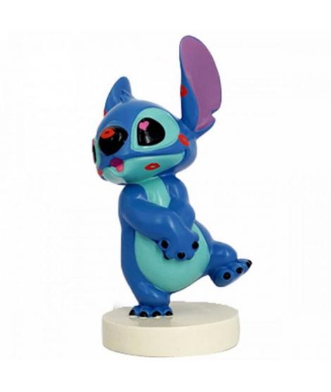 Enesco Disney Lilo & Stitch Stitch con Pintalabios - Figura de Coleccion - Fabricada en Resina - Tallado y Pintado a Mano
