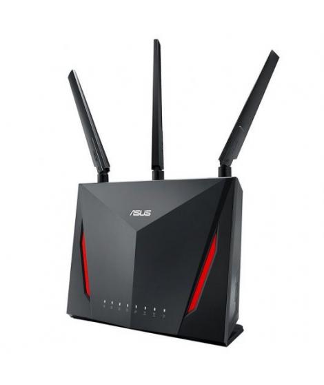 Asus RT-AC86U Router Gaming AC2900 Compatible AiMesh Dual Band - Hasta 2167Mbps - 4 Puertos RJ45 LAN, 1 Puerto RJ45 WAN - 3 Ante