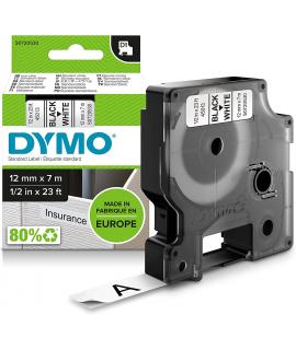 Dymo D1 45013 Cinta de Etiquetas Original para Rotuladora - Texto negro sobre fondo blanco - Ancho 12mm x 7 metros - S0720530