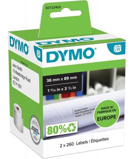 Dymo LW 99012 Etiquetas Originales de Direccion Grandes Autoadhesivas - 36x89mm - 520 Unidades - S0722400