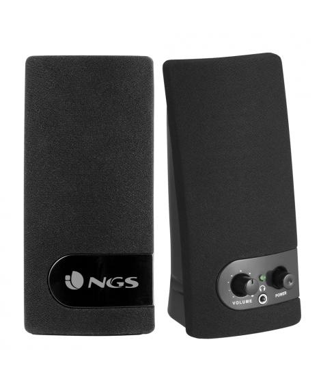NGS SoundBass 150 Altavoces 2.0 USB 4W - Entrada Jack 3.5mm - Controles en Altavoz - Color Negro