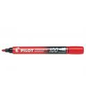 Pilot Rotulador Permanente 100 - Punta de Bala 4,5mm - Trazo 1mm - Color Rojo
