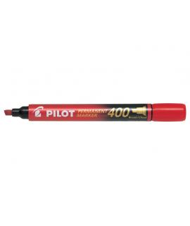 Pilot Rotulador Permanente 400 - Punta Biselada 4,5mm - Trazo 4mm - Color Rojo