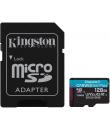 Kingston Tarjeta Micro SDXC 128GB UHS-I U3 V30 Clase 10 170MB/s Canvas Go Plus con Adaptador