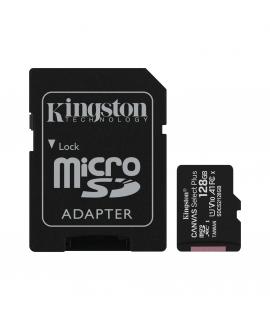 Kingston Tarjeta Micro SDXC 128GB Clase 10 100MB/s Canvas Select Plus + Adaptador SD