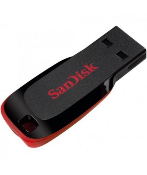 Sandisk Cruzer Blade Memoria USB 2.0 64GB - Sin Tapa - Color Negro/Rojo (Pendrive)