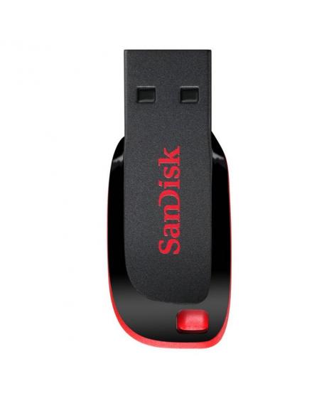 Sandisk Cruzer Blade Memoria USB 2.0 128GB - Ultra Compacta - Color Negro/Rojo (Pendrive)