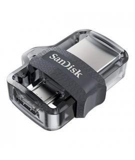 Sandisk Ultra Dual Drive m3.0 Memoria USB 3.0 y Micro USB 256GB - Hasta 150MB/s de Lectura - Color Transparente/Negro (Pendrive)