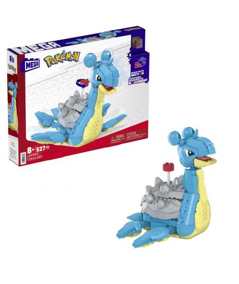 Mattel Mega Construx Wonder Builders Pokemon Lapras - Figura de Construccion - Tamaño 20cm aprox. - 527 Piezas