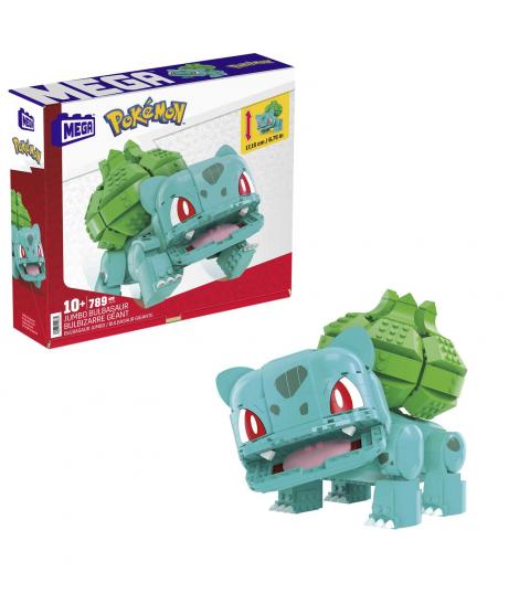 Mattel Mega Construx Wonder Builders Pokemon Bulbasaur Jumbo - Figura de Construccion - Tamaño 17cm aprox. - 789 Piezas