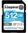 Kingston Tarjeta SDXC 512GB UHS-I U3 V30 Clase 10 170MB/s Canvas Go Plus