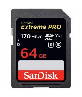 Sandisk Extreme Pro Tarjeta SDHC 64GB UHS-I V30 Clase 10 170MBs
