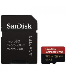 Sandisk Extreme Pro Tarjeta SDXC 128GB U3 V30 A2 Clase 10 170MBs + Adaptador SD