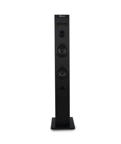 NGS Sky Charm Torre de Sonido Bluetooth 50W - USB, Radio FM, Aux In y Entrada Optica TV - Pantalla LED - Carcasa de Madera - Col