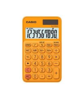 Casio SL-310UC Calculadora de Bolsillo - Calculo de Impuestos - Pantalla LCD de 10 Digitos - Solar y Pilas - Color Naranja