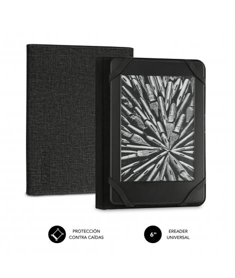 Subblim Funda Ereader 6" Resistente - Interior Aterciopelado - Plegado Comodo - Sujecion sin Daños - Color Negro