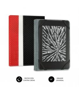 Subblim Funda Ereader 6" Proteccion Ligera - Combinacion de Colores Elegante - Resistente Fibra de Carbono - Interior Aterciopel