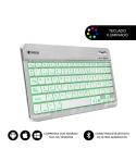 Subblim Teclado Smart Backlit Bt - Conectividad Bluetooth 30 - Iluminacion Ajustable en 7 Colores - Diseño Delgado de 6mm - Tecn