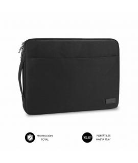 Subblim Funda Urban 15,6" - Proteccion Elegante y Funcional - Tela de Poliester 600D - Interior Acolchado de Foam - Color Negro