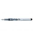 Pilot Pluma Estilografica V-Pen - Desechable - Tinta Liquida Borrable - Punta de Acero - Trazo de 0.5mm - Color Negro