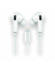TechOneTech ear Tech Hop Auriculares Intraurales Inner Lightning - Microfono Integrado - Asistente Voz - Cable de 1.20m