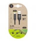 TechOneTech Cable USB-A Macho a Micro-USB Macho 1m - Recubierto de Nylon Trenzado