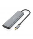 Aisens Hub USB 3.2 GEN1 5G USB-C - USB-C/M-2xUSB-C/H-2xUSB-A/H - 15cm - Color Gris