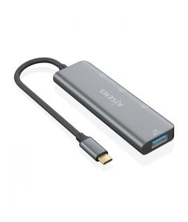 Aisens Hub USB 3.2 GEN2 10G USB-C - USB-C/M-1xUSB-C/H-3xUSB-A/H - 15cm - Color Gris